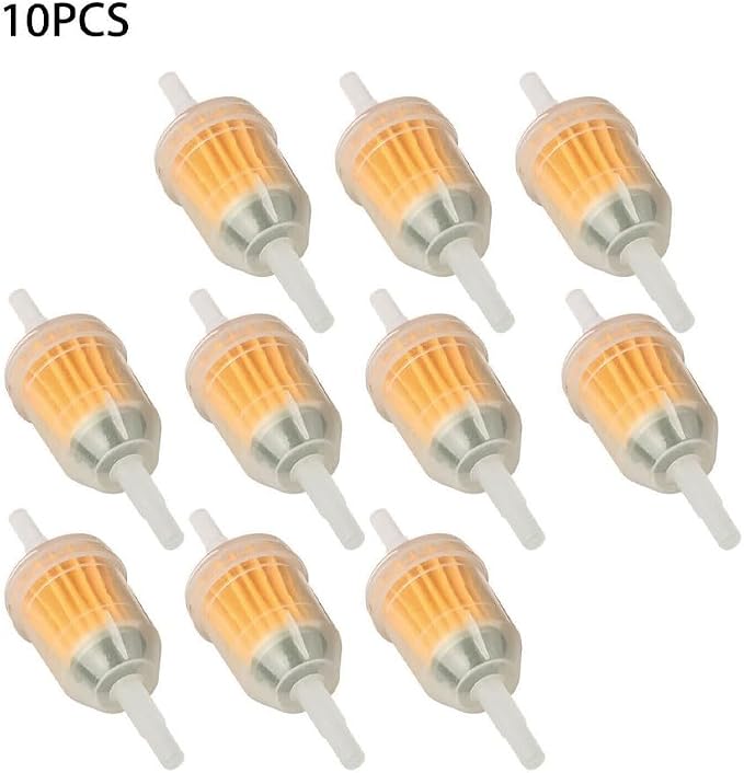 Inline Plastic Fuel Filters Set 10 Pieces