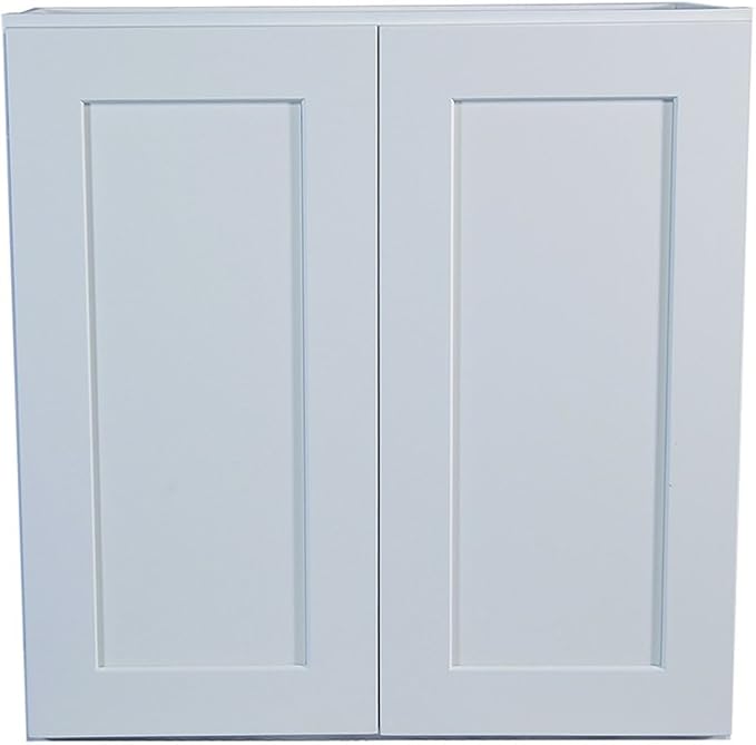 Design House Brookings Shaker Unassembled Wall Kitchen Cabinet W2436, 24 W x 12 D x 36 H, Painted White with Sherwin Williams®, Solid Wood – Design House, 543132