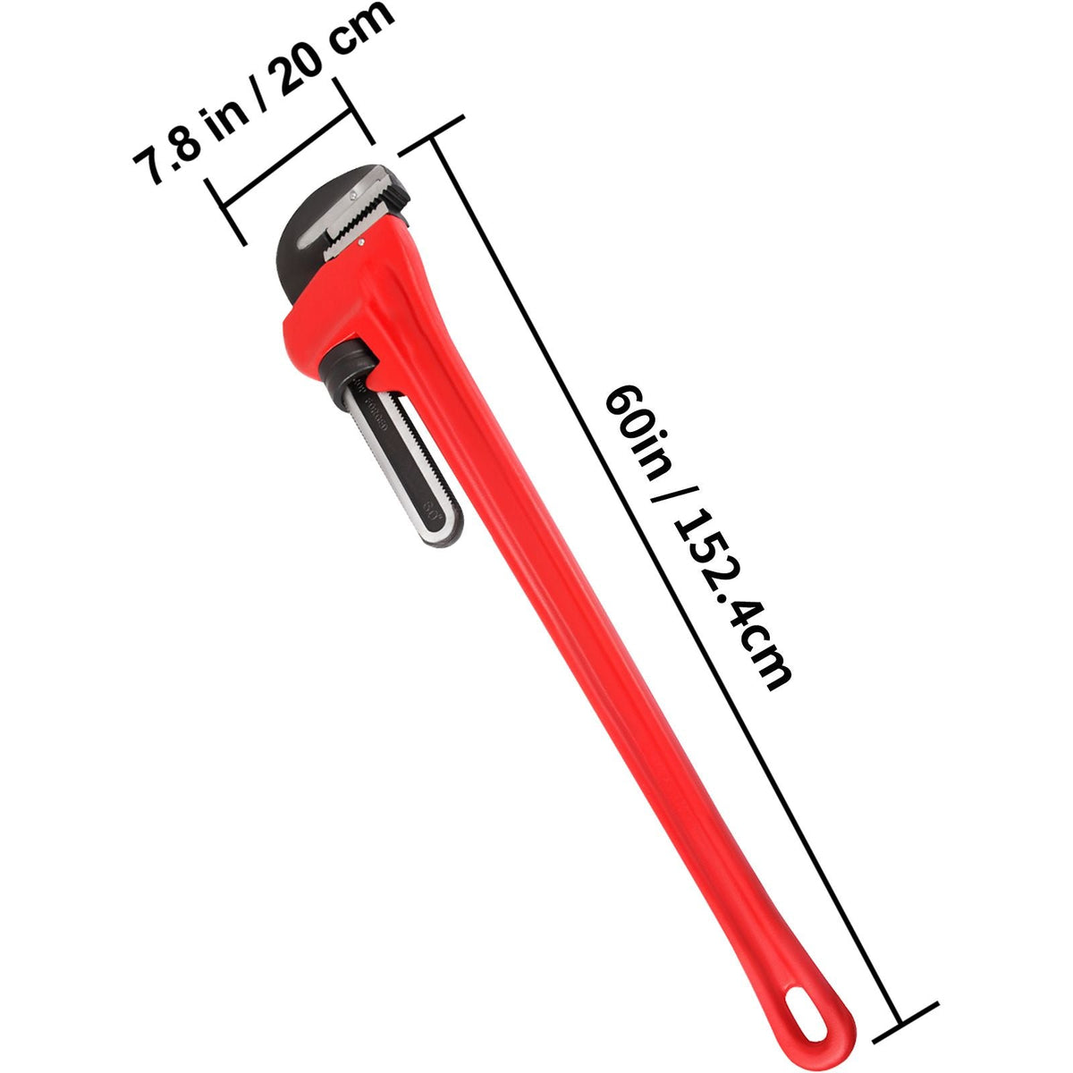 51" Cast Iron Handle Heavy-Duty Hook Jaw Straight Pipe Wrench