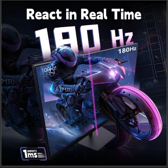KTC Gaming Monitor 27 inch 180hz 1ms | Fast IPS Screen 1080p Monitor|2 x HDMI 2.0 &1 x Display Port 1.4 | Support Freesync and Wall Mount | 108% sRGB with HDR 10