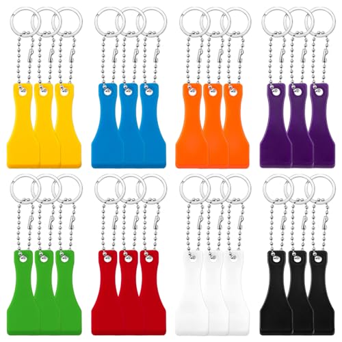 24 Pcs Lottery Ticket Scratcher Tool, Plastic Lotto Scratcher Keychain, Scratcher Tool for Label Sticker Remover