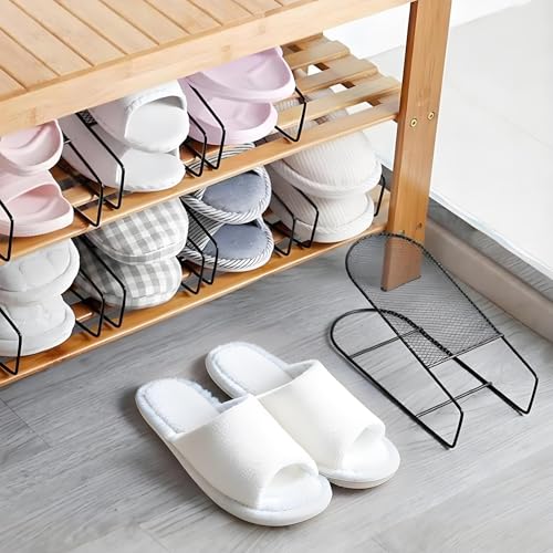 Shoe Slot Organizer, Double Layer Shoe Stacker Space Saver for Closet 10PCS Shoe Stackers for a Pair of Shoes Durable Iron Space Saving Versatile for Narrow Cabinets & Shelves