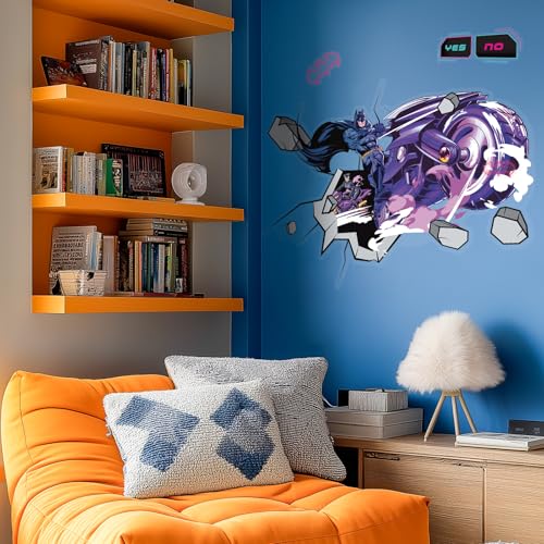 Superhero Wall Stickers Decor, Hero Party Wall Art Stickers Peel and Stick for Bedroom Living Room Nursery Walls Decoration