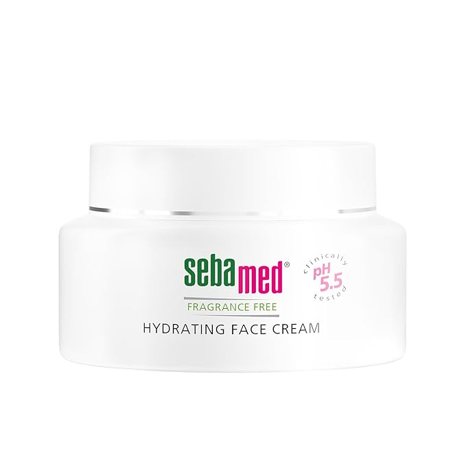 SEBAMED Fragrance-Free Hydrating Face Cream Moisturizer pH 5.5 Dermatologist Recommended 1.7 Fluid Ounces (50 Milliliters),white