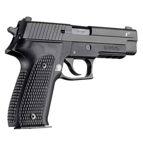 Hogue Piranha Scale G10 Grip for SIG SAUER P226 & P226 MK25, Solid Black - 26139