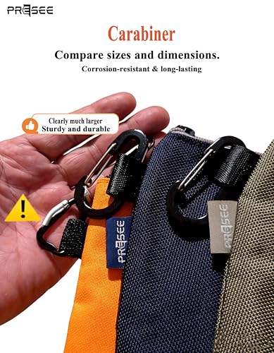 Tool Pouch Zipper Small Tool Bag Pouches Organizer Bag with Metal Carabiner, Nylon 1680D Heavy Duty for Wrenches, Screwdrivers & Office Supplies, Pack of 3, Green, Khaki, Blue - color: 1 Pack, 11" Blue