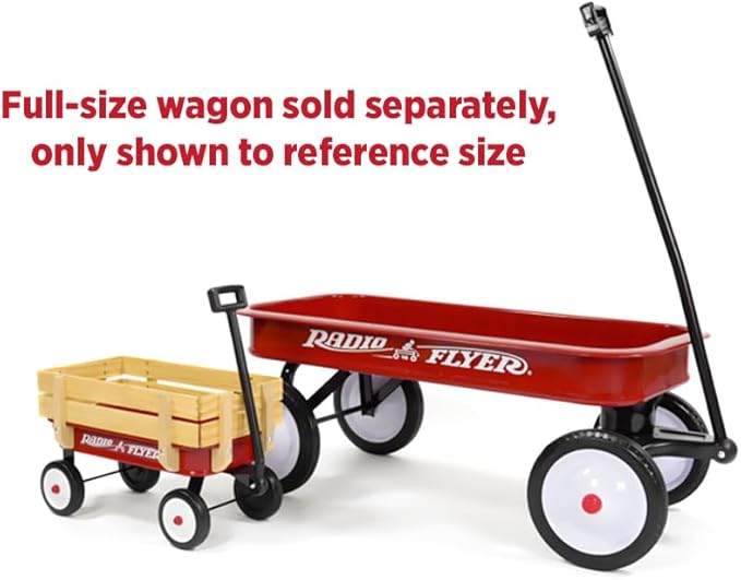 Radio Flyer 19 Inch Miniature Wagon Small Toy Rolling Cart for Ages 1.5+ Indoor Outdoor Play Baby Shower Decor Display Prop and Interactive Play