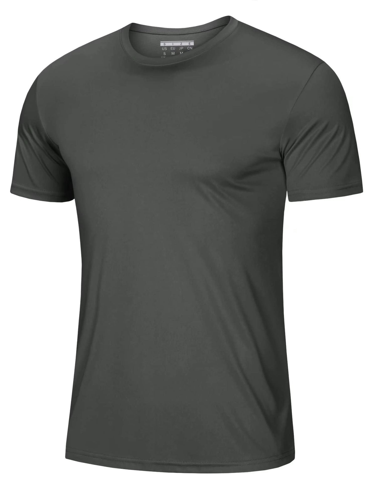 Tee Shirts Mens Short Sleeve T Shirts Lightweight Breathable Casual Shirts Dry Fit Swim Shirt UV Protection Beach Shirts Dark Grey