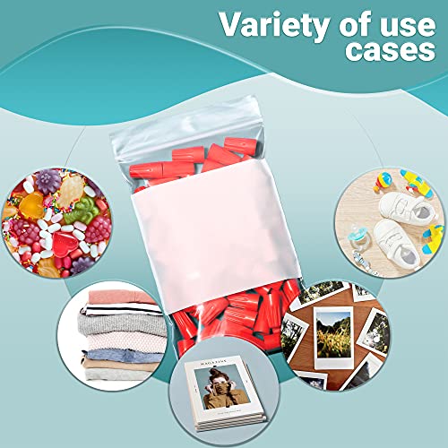 APQ Plastic Reclosable Zipper Bags, 9 x 12 Inches. 1000 Pack White Block Reclosable Bags. 4 Mil Reclosable Zip Bags Clear. Waterproof Plastic Jewelry Bags. Durable Reclosable Poly Bags - size: 9" x 12" / 1000 Pack