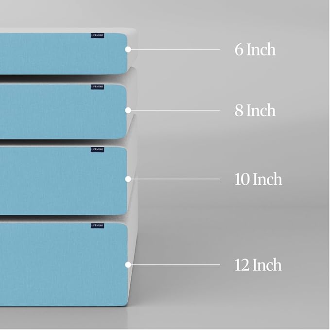 LIFEMENT Basic Full Cooling Gel Infused Memory Foam Mattress in a Box | Medium Firm Bed, Fiberglass Free, Certified Pressure Relief Foam, Cooling Comfort Sleep, 8 Inch