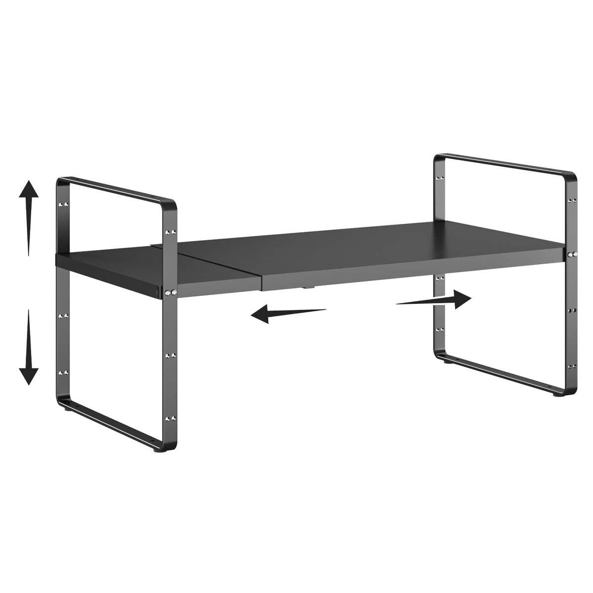 jkxoo 2Pcs Expandable Cabinet Shelf Organizers, 16.5"~27''L, White