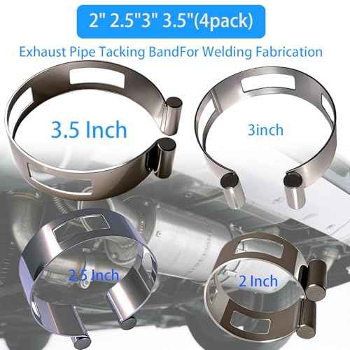 2"2.5" 3"3.5" Stainless Steel Exhaust Tack Welding Clamp-On Kit | Heavy-Duty Corrosion-Resistant Tool for Automotive Exhaust Fabrication & Professional Welding Projects (4PCS)