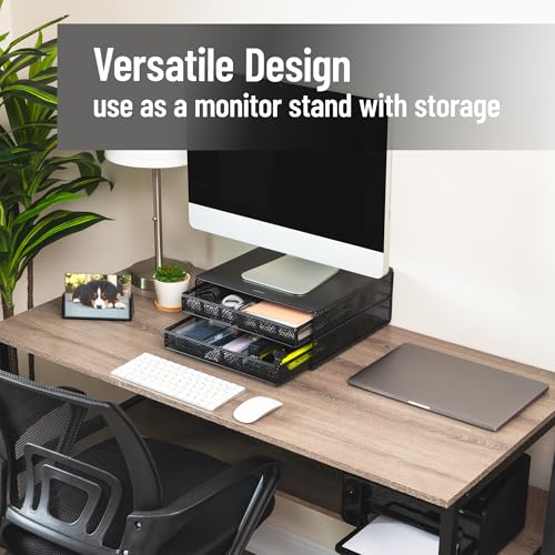 Mind Reader 2 Drawer Coffee Pod Organizer with Removable Dividers, 72 Pod Capacity, Metal Mesh Coffee Station Base with Guided Drawer Track, Black - style: Square 72 Capacity