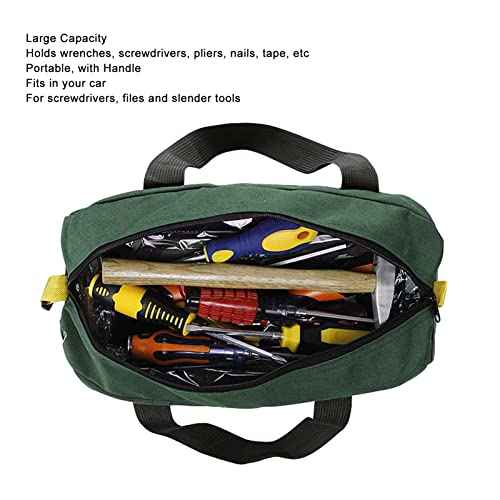 Heavy Duty Large Capacity Tool Bag Wide Mouth, Portable Tool Tote for Carpentry Electrician (20in)