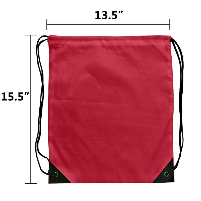 GoodtoU Drawsting Bags Backpack Bulk Cinch Bag Draw String Sport Bag 6 Color (36 pcs, 6 Color)
