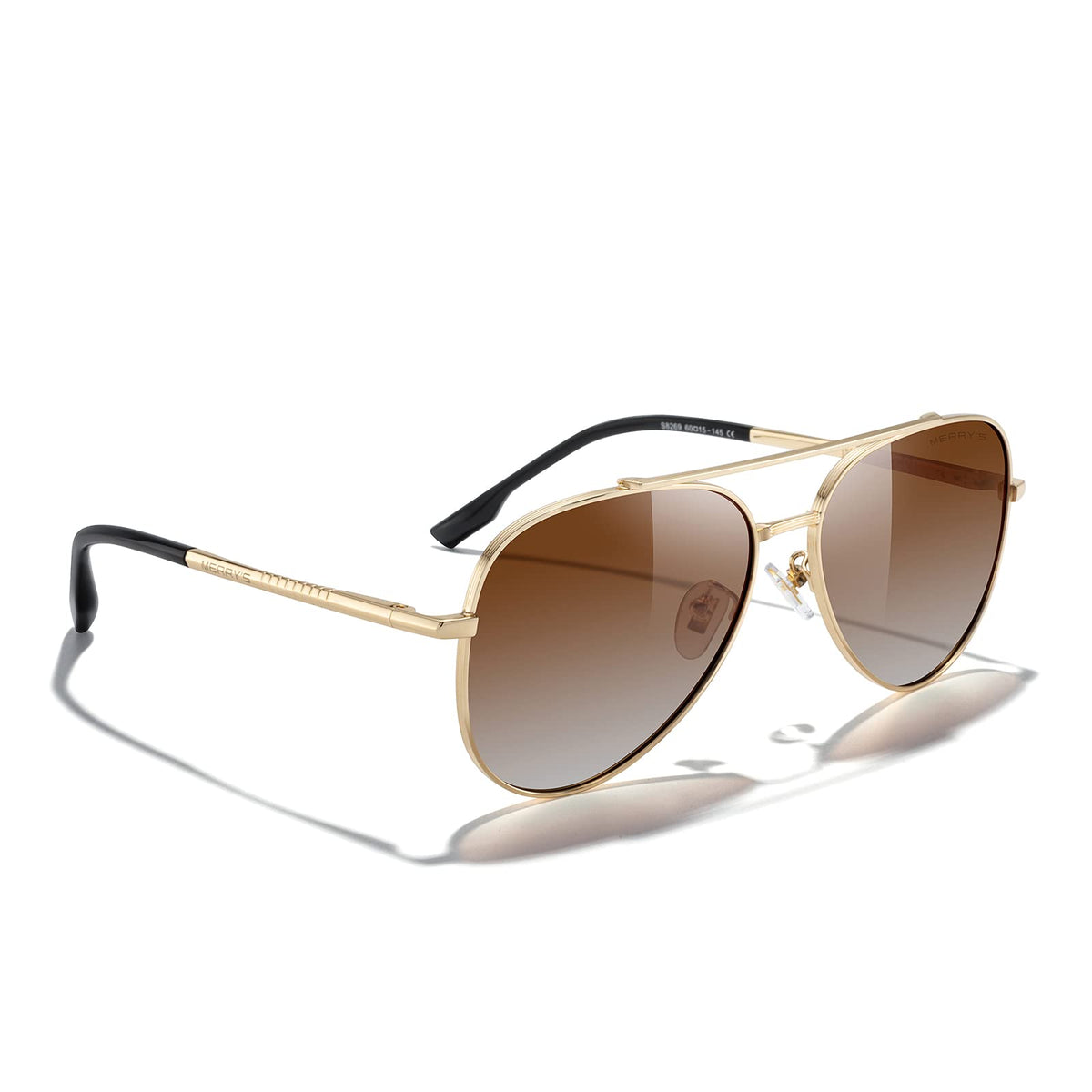 MERRY'S Classic Mirrored Aviator Sunglasses for Men Women Polarized Driving Fishing Mens Sunglasses