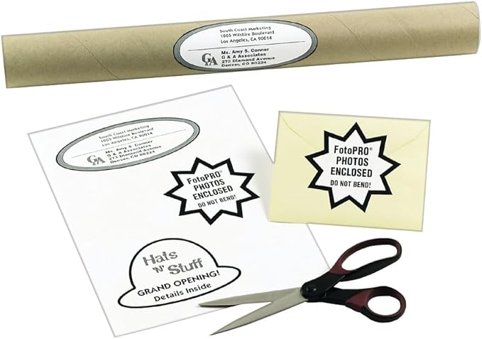Avery Full-Sheet Printable Shipping Labels, 8.5" x 11" Customizable Stickers, White, 25 Blank Mailing Labels, Great for Mailing, Shipping, Organizing, and More (5265)