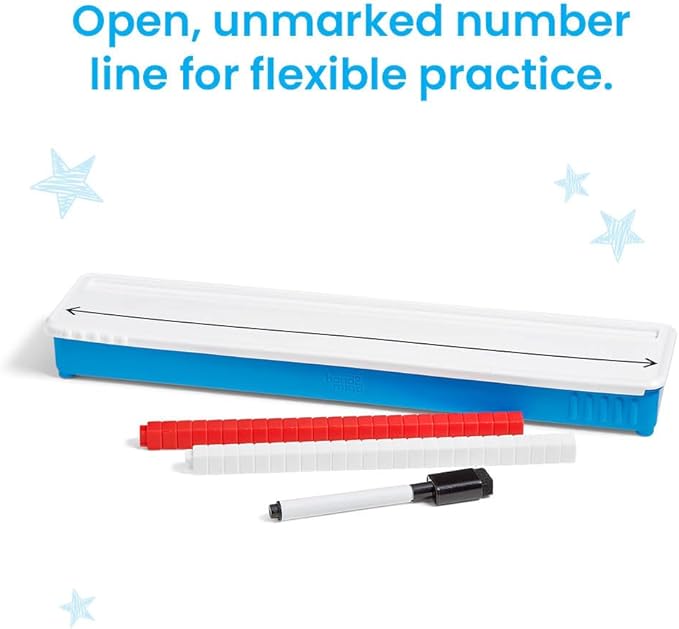 hand2mind Open Number Line Starter Set, White Board Dry Erase Number Lines for Students, Teaching Addition and Subtraction, Educational Math Manipulatives, Classroom Supplies for Teachers Elementary