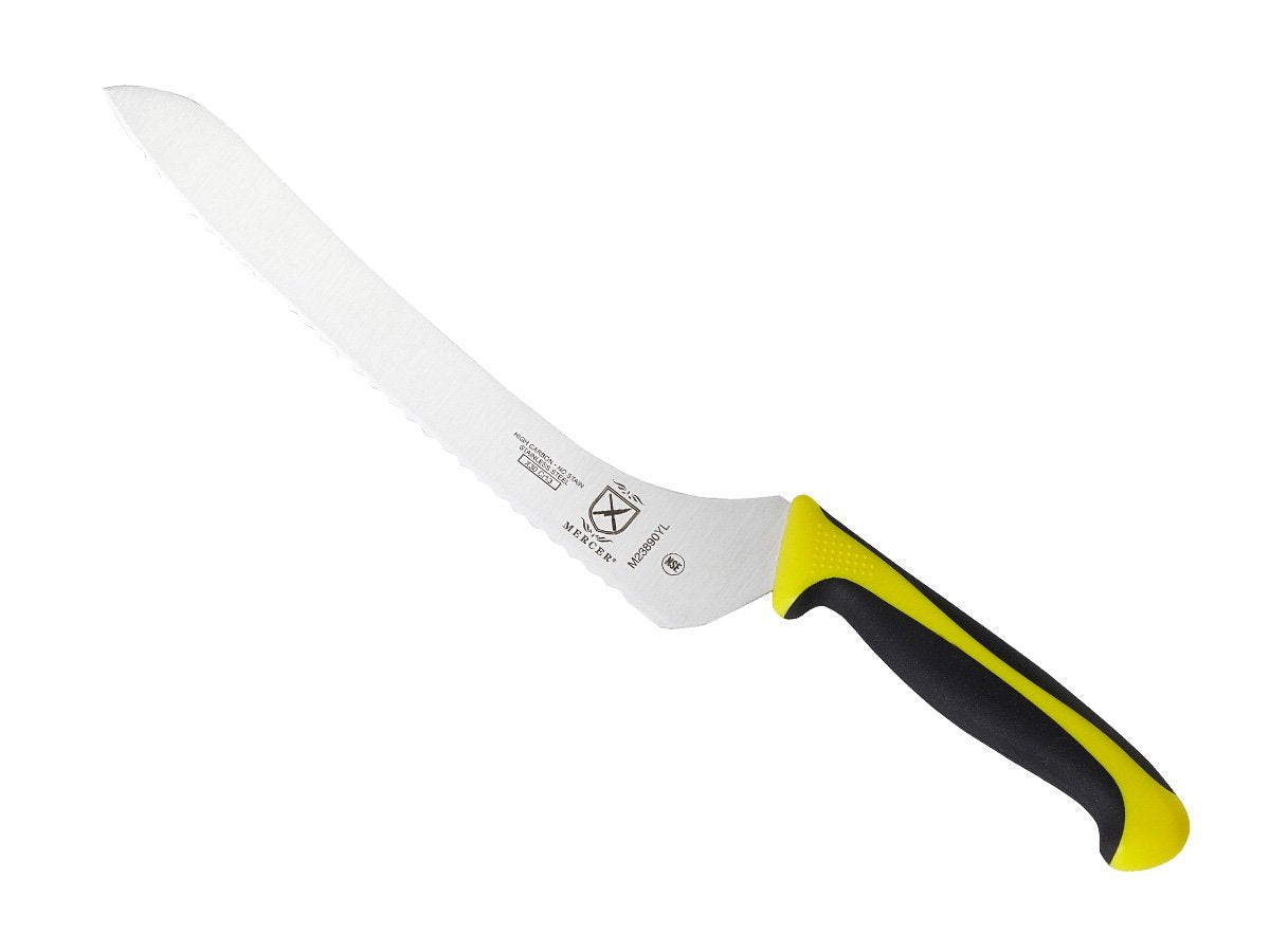 Mercer Culinary Millennia Colors 7-Inch Granton Edge Santoku Knife, Green