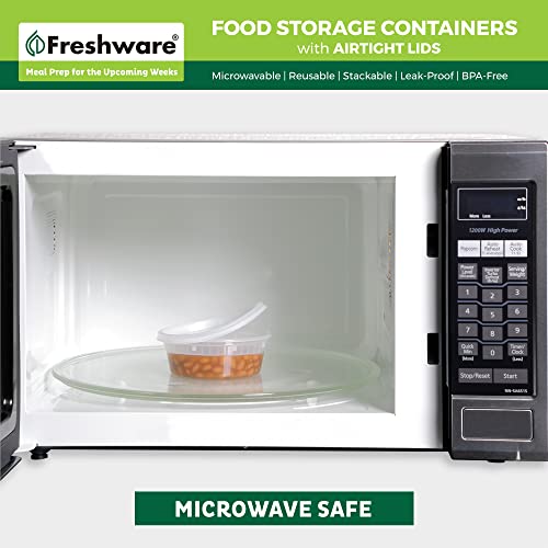 Freshware Food Storage Containers [240 Set] 8 oz Plastic Deli Containers with Lids, Slime, Soup, Meal Prep Containers, BPA Free, Stackable, Leakproof, Microwave, Dishwasher and Freezer Safe - size: 8 oz, 240 Set