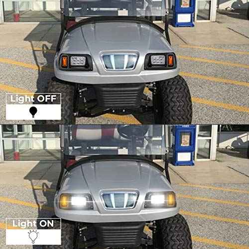 KEMIMOTO DS LED Light Kit Compatible with Club Car DS 1993 Newer Models, Golf Cart Street Legal LED Headlight Tail Light Kit for Gas Electric Models