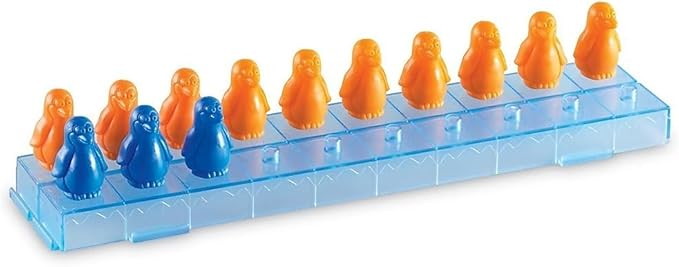 Learning Resources Penguins On Ice Math Activity Set - Math Manipulatives & Counting, Addition and Multiplication Games, Sorting & Patterning Set , Homeschool Activity, Classroom Must Haves