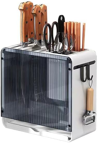KBOX811 Knife Holder Organizer Stainless Steel Rack This multifunctional kitchen storage rack with Utensil (white) version:No cutting board rack