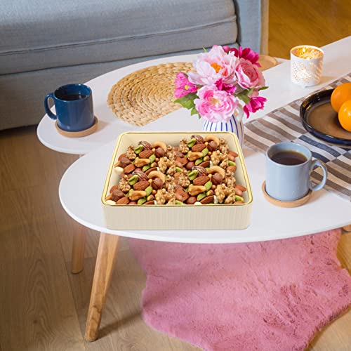 Cabilock Decorative Trinket Plate Elegant Key Tray Organizer for Entryway Small Jewelry Storage Dish Smooth Edges Versatile Density Board Design for Home Office Use
