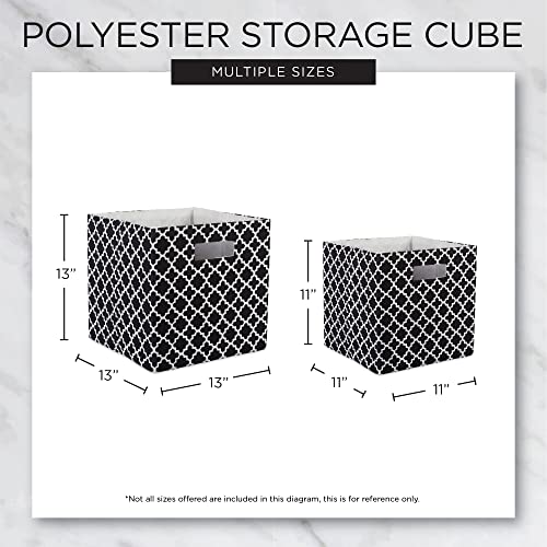 DII Non Woven Polyester Storage Bin, Polka Dot, White & Gold, Small Set of 4 - color: White & Gold, size: Small Set of 4, 11x11x11" Cube