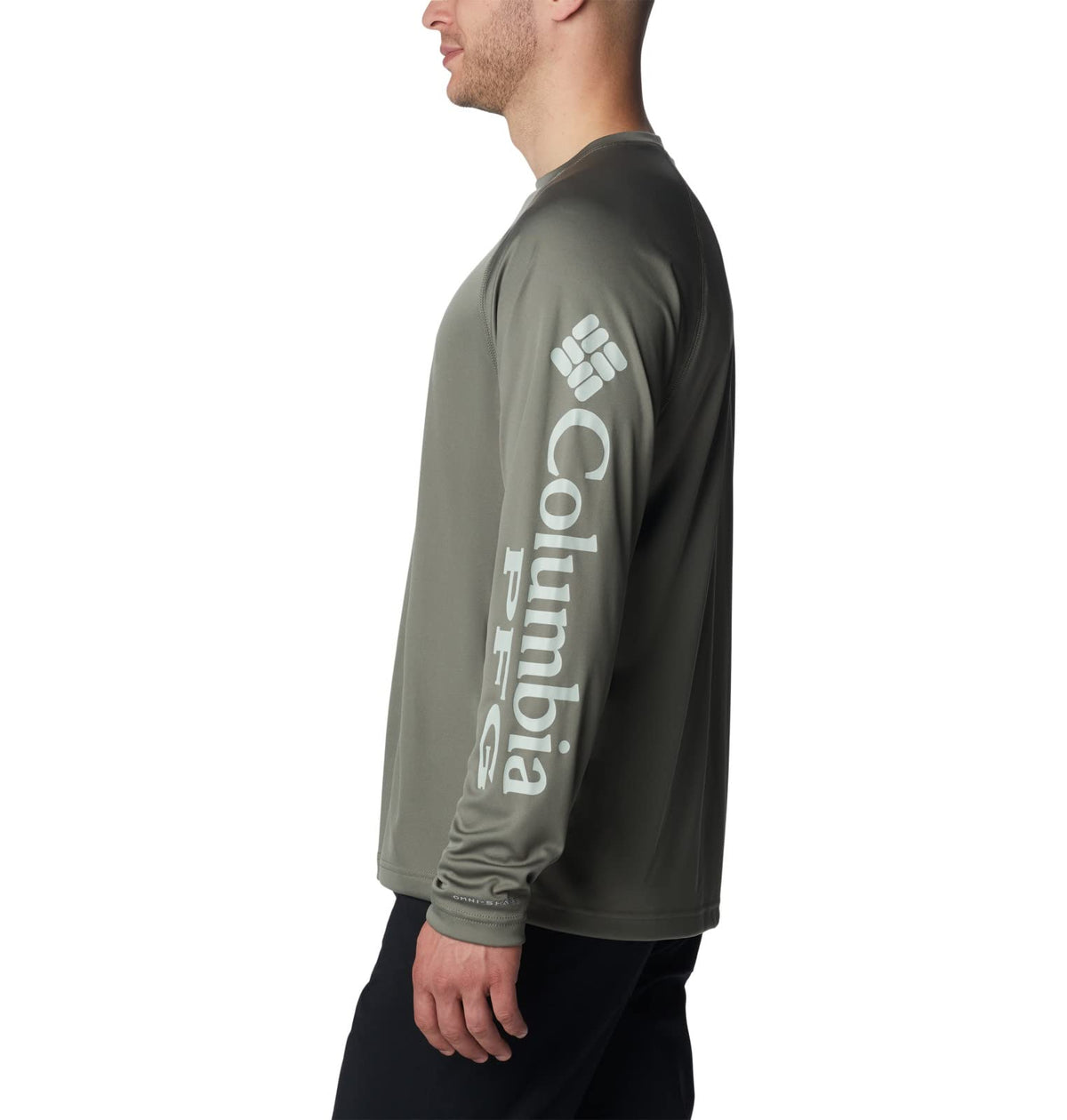 Columbia Men's Terminal Tackle Long Sleeve Fishing Shirt, Cypress/Cool Green Logo, X-Small