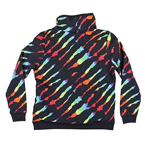 Victoria's Secret Pink Sweatshirt Sherpa Lined Cowl Neck Pullover (X-Small, Rainbow Animal Print)