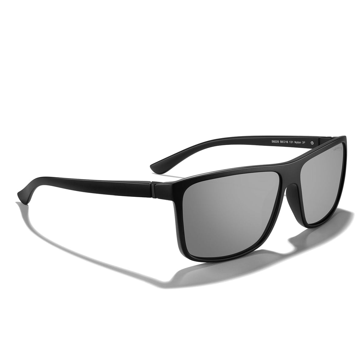 MERRY'S Rectangular Polarized Sports Sunglasses for Men Women Cycling Driving Fishing UV400 Protection S8225