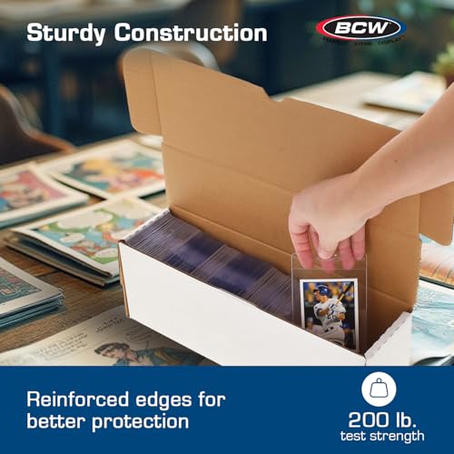 BCW 14-Inch Semi-Rigid #1 Storage Box - 1 Pack | Holds 350 Semi-Rigid Card Holders | Vertical Card Organizer | Ideal for Sports, Trading Cards Baseball, Magic, Pokemon - style: 1 Pack
