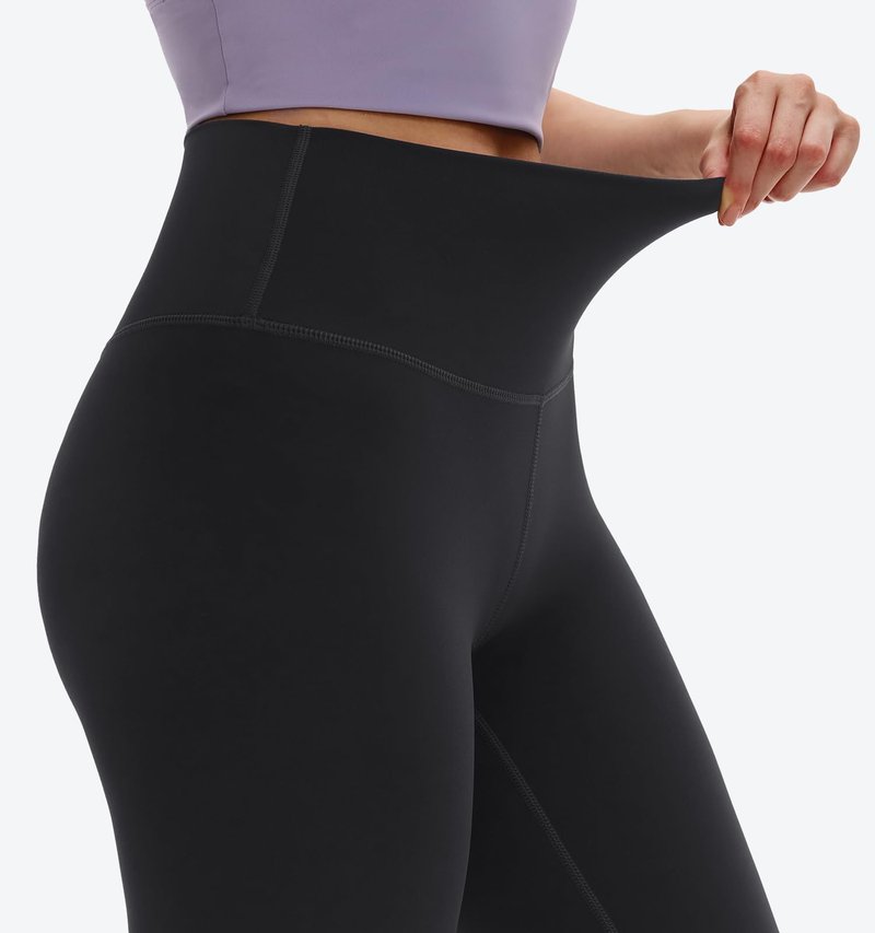 Saniripple High Waisted Soft Leggings 25" Stretchy Workout Yoga Pants for Women Black Large