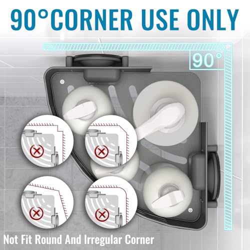 Onemake Corner Shower Caddy with Suction Cups, 2-Pack Removable Aluminum Wall Mounted Organizer Shelves Storage Rack with Towel Bar Portable Hook for Bathroom, Grey - style: 2 Tier-Gray-Triangle Caddies