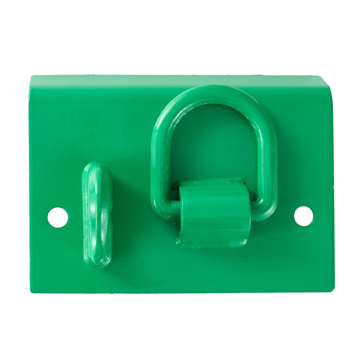 5/16" Tractor Bucket Hook with Tie Down Ring, Grade 70 Forged Steel 2 Pack Bolt-On Grab Hook with Back Plate Compatible for Tractor Bucket RV UTV Truck, Maximum Break Strength 12,000 lbs, Green