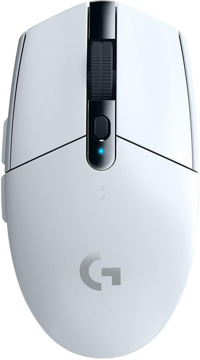 Logitech G305 Lightspeed Wireless Gaming Mouse, Hero 12K Sensor, 12,000 DPI, Lightweight, 6 Programmable Buttons, 250h Battery Life, On-Board Memory, PC/Mac - White