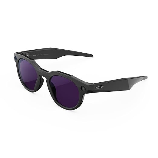 Oakley Meta HSTN, Black | Smart AI Glasses for Men, Women — Performance for Sports, Athletes — Camera, Audio, Video — 8 Hour Battery — 3K HD Resolution — Amethyst Transitions® Lenses