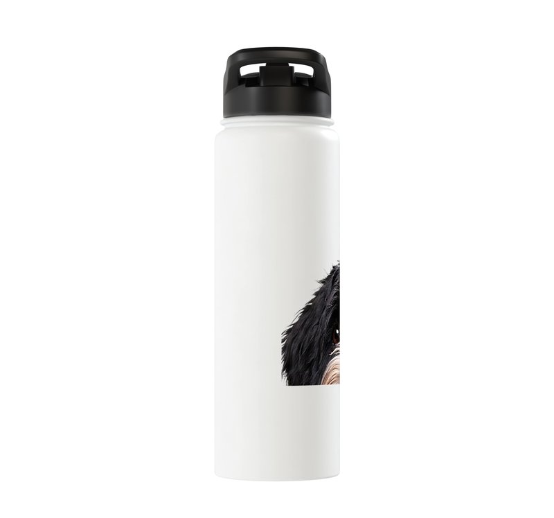 Funny Bernedoodle Peeking Dog Mom Dad Owner Stainless Steel Insulated Water Bottle
