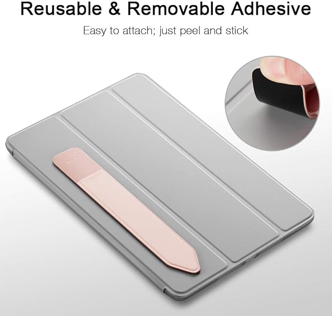 ESR Pencil Holder Compatible with Pencil (2nd/1st Generation) & Pencil (USB-C), Elastic Pocket, Stylus Pens Protected and Safe, Pouch Adhesive Sleeve Attached to Case for Stylus Pens, Rose Gold