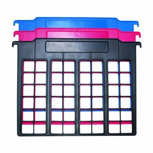 Advantus File and Folder Dividers, 3-Count, Red/Blue/Black (50912) - size: Letter-sized