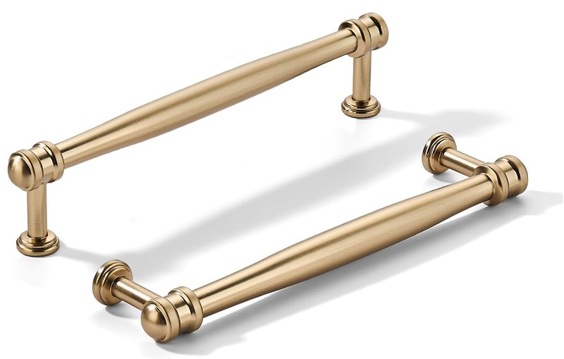 khtumeware 10 Pack 5inch(128mm) Hole Center Champagne Bronze Cabinet pulls Honey Bronze Solid Heavy-Duty Tradition Kitchen Cabinet Handle Cabinet Hardware for Dressing Table Bathroom Pull