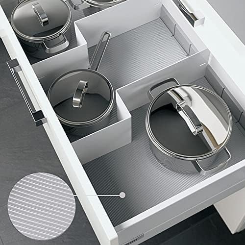 Drawer Liners for Kitchen, Shelf Liners, Washable Oil-Proof Cabinet Liner for Refrigerator, Cabinet, Drawer, Storage, Shelves, Non-Slip Shelf Liner (17.5 Inches x 20 FT x 2 Rolls)…