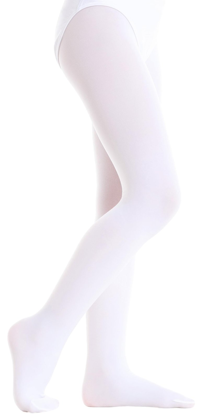 Yitoco Toddlers Ballet Dance White Tights for Girls Stockings Kids Students Leggings Footed Tights Outfit (1 Pairs, White, 3-4T, YOTS01-W-1CS*)