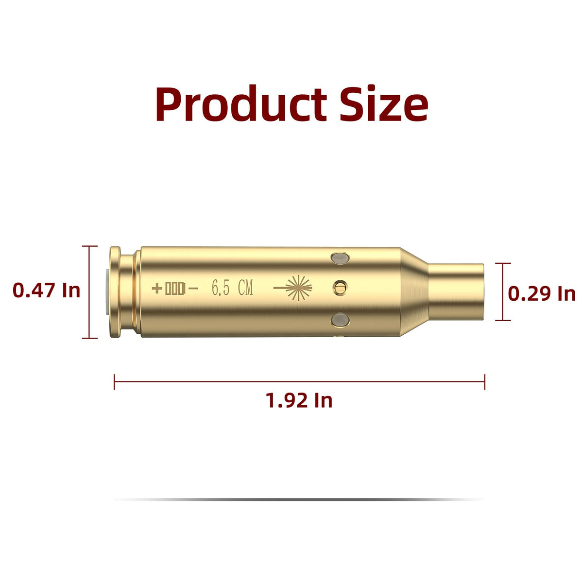 EZshoot Bore Sight 6.5CM Red Laser Boresighter with 4 Sets of Batteries