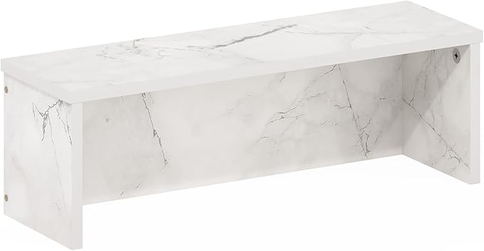 Furinno Helena Kitchen Counter Stackable Organizer Shelf, Set of 1, 18-Inch, Marble White