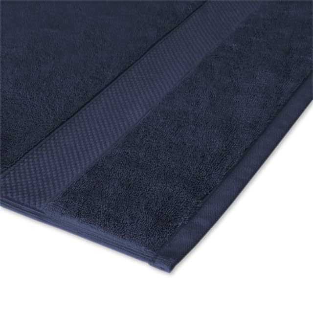 Maisonette Loft 100% Egyptian Cotton Turkish Bath Sheets - Soft, Absorbent Oversized Bathroom Towels - Ideal Quick Dry Extra Large Luxury Towel Set for Shower - (35" x 70", 2 Pack) - Navy