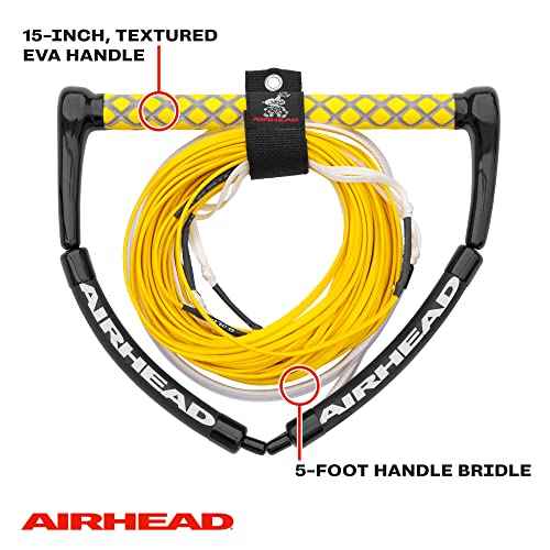 AIRHEAD Dyneema Flat Line Wakeboard Rope, 4 Sections, 70-Feet, Multiple Colors Available