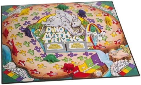 Learning Resources Dino Math Tracks Game – Math Manipulatives, Montessori Board Game, Addition and Subtraction, Counting Literacy Toys, STEM for Kids, Critical Thinking, Gifts for Boys and Girls