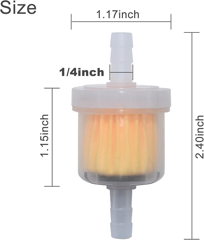 Universal 1/4 Inch Gas Inline Fuel Filters